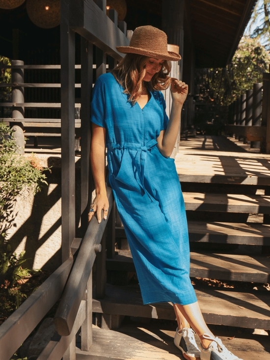 Oddbird Co. Pants - Oddbird Co. Divane Jumpsuit Blue Small